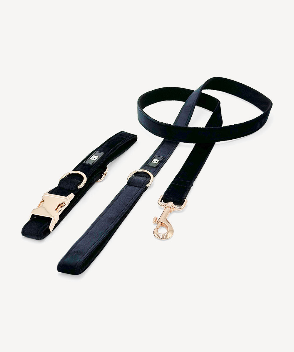 FBF Velvet Leash - Black - 25% OFF Applied at Checkout